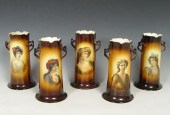 LOT OF 5 IOGA WARE PORTRAIT VA