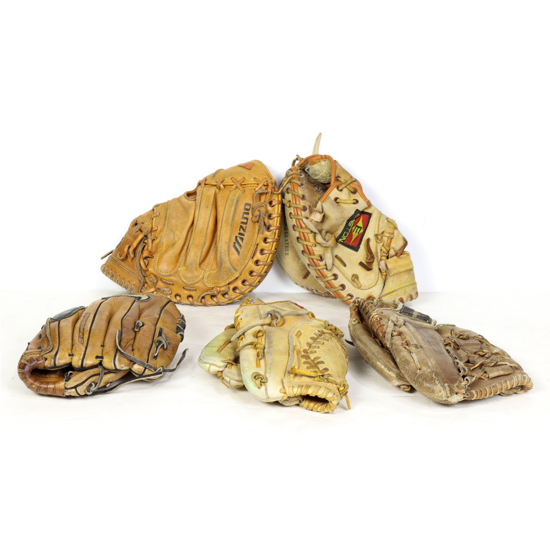 (LOT OF 5) LEATHER BASEBALL