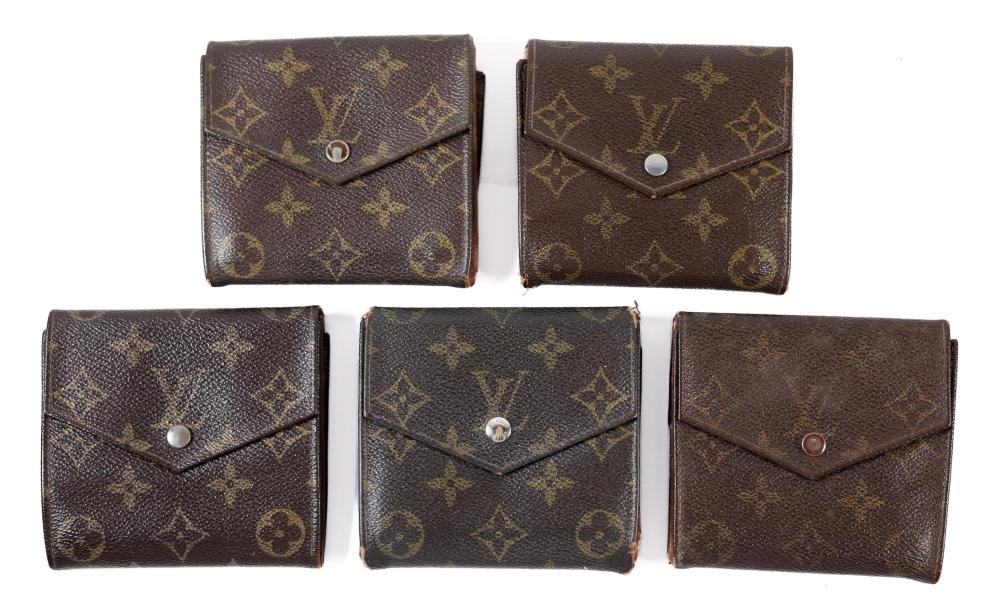 LOT OF 5 LOUIS VUITTON WALLETSLot
