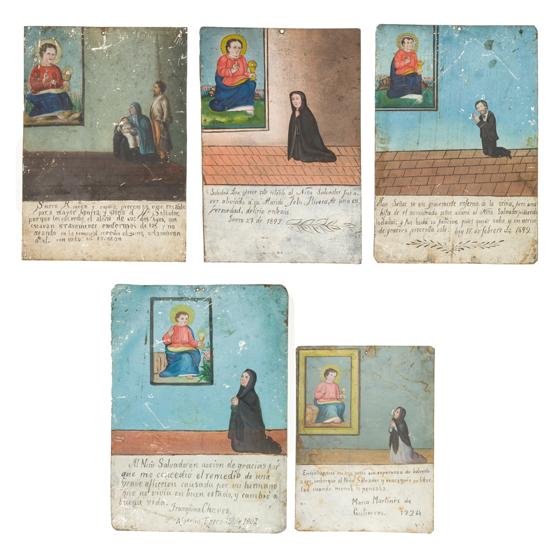 (LOT OF 5) MEXICAN SPANISH COLONIAL