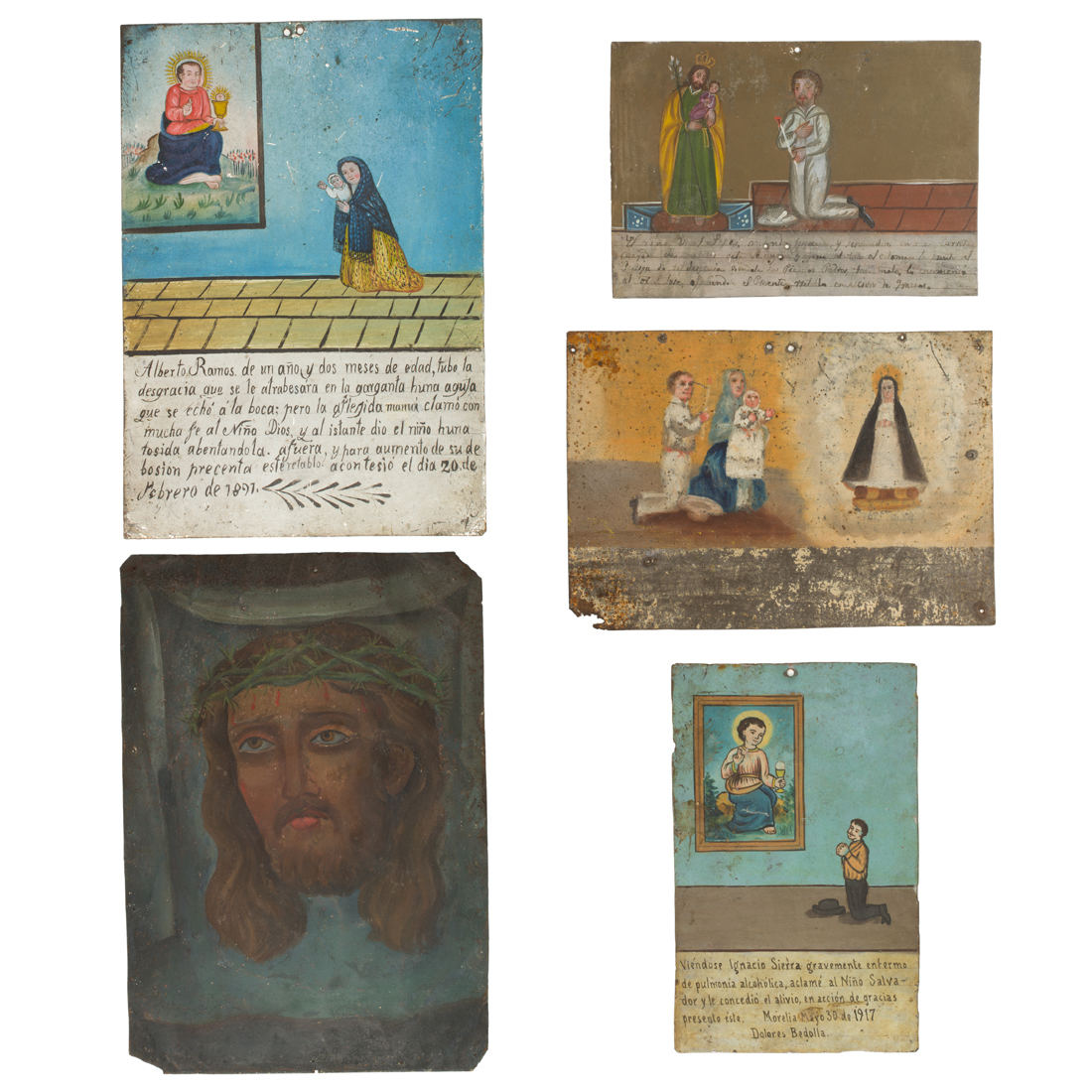 (LOT OF 5) MEXICAN SPANISH COLONIAL