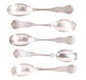 LOT OF 5 MONOGRAMMED STERLING
