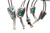 (LOT OF 5) NAVAJO TURQUOISE AN
