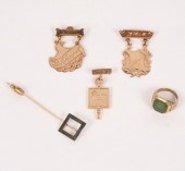 Lot of 5 pieces vintage gold j