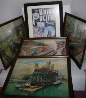 LOT OF 5 RAILROAD POSTERS TO I