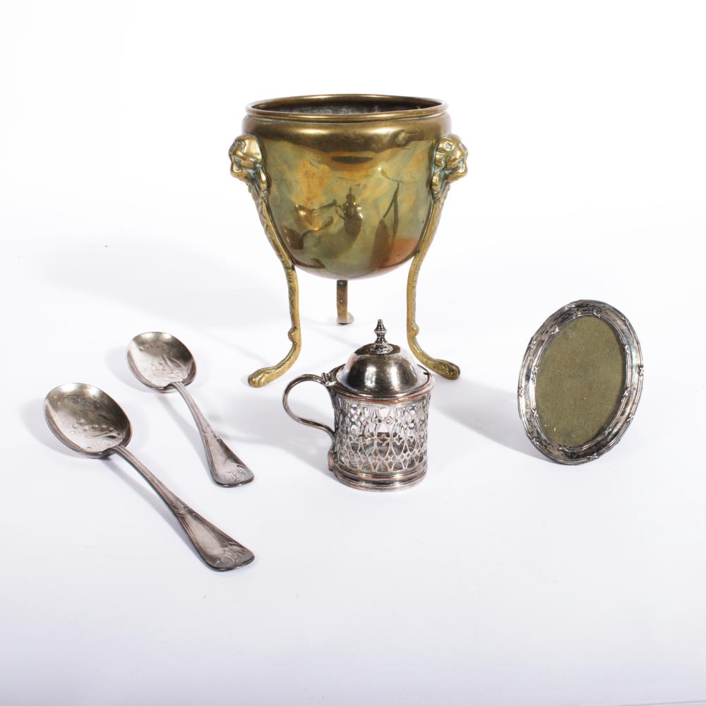 LOT OF 5 SILVER PLATE, STERLING,