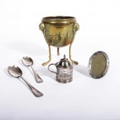 LOT OF 5 SILVER PLATE, STERLIN