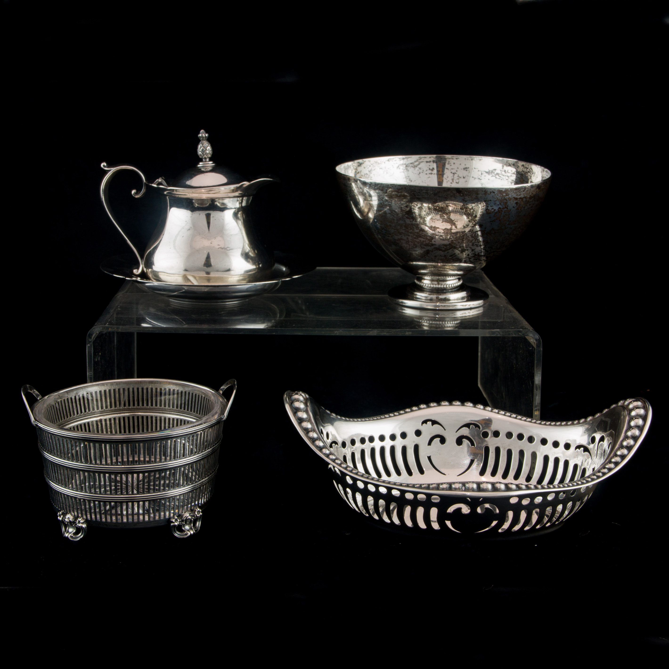 (LOT OF 5) STERLING DISHES: A