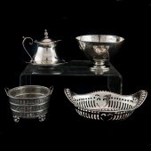 (LOT OF 5) STERLING DISHES: A