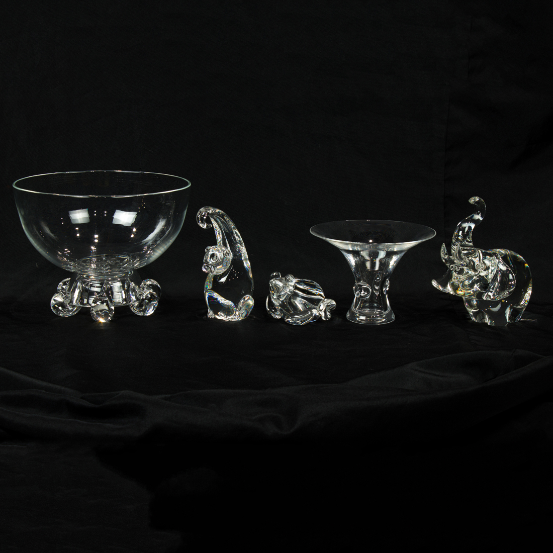 (LOT OF 5) STEUBEN GLASS ANIMALS