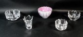 LOT OF 5 SWEDISH GLASS ART BOW