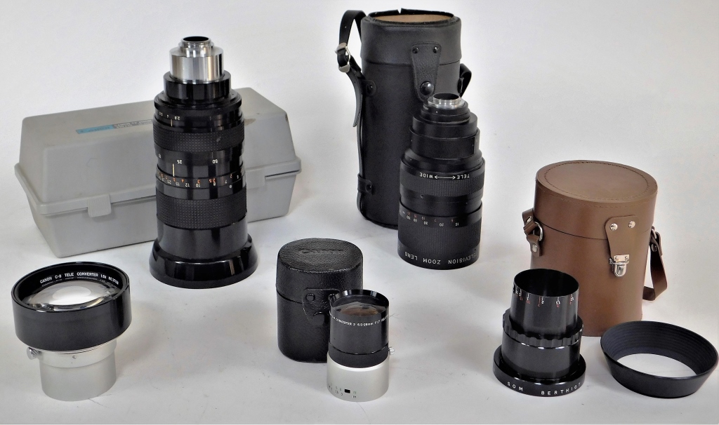 LOT OF 5 TELEVISION LENSES AND