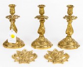 (LOT OF 5) THREE ROCOCO STYLE