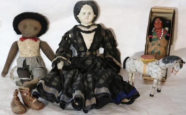 LOT OF 5 TOYS AND DOLLS. TO