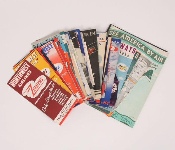 Lot of 50+ early airline timetables