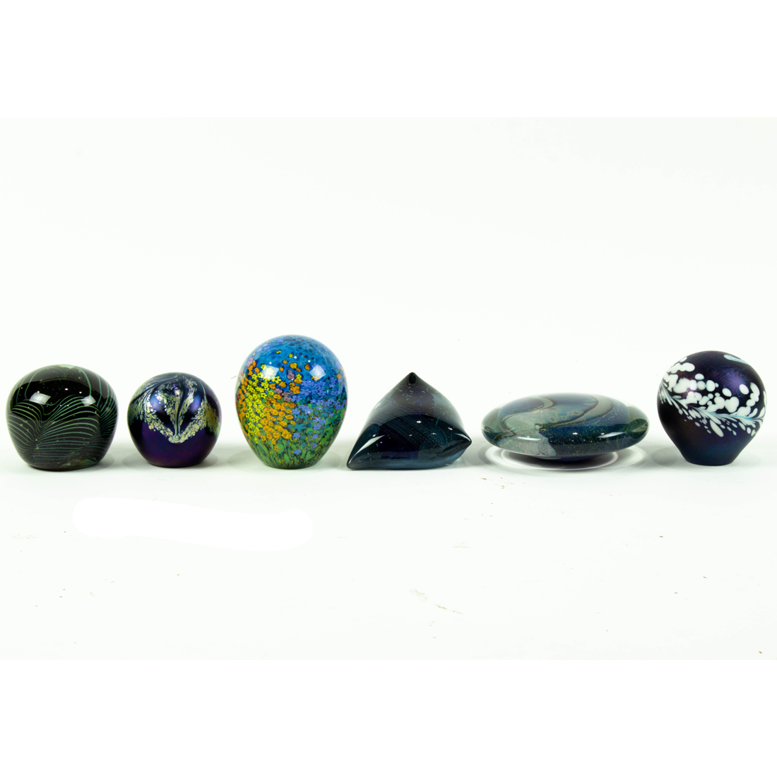 (LOT OF 6) AMERICAN STUDIO GLASS