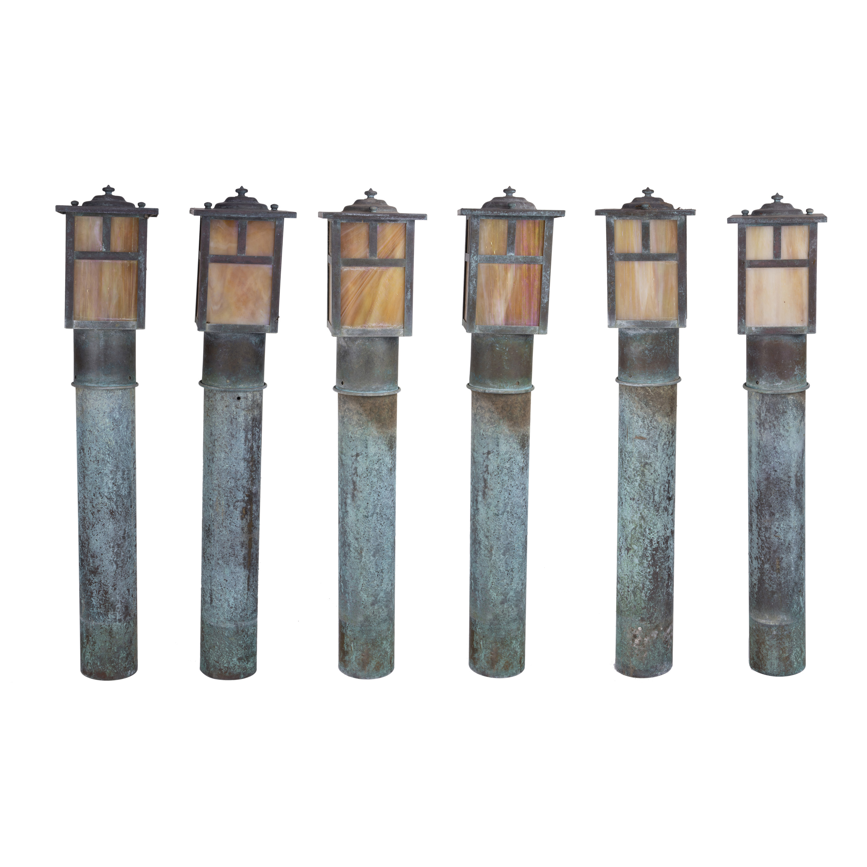 (LOT OF 6) ARTS AND CRAFTS STYLE