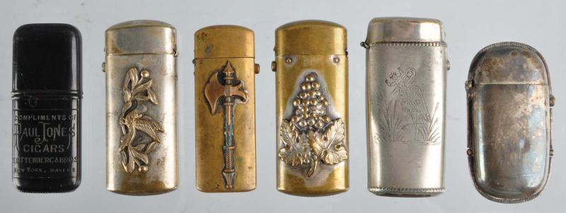 Lot of 6: Assorted Match Safes. 