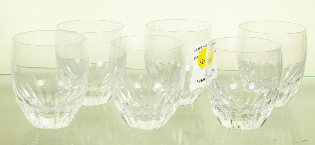 (LOT OF 6) BACCARAT CUT GLASS SMALL