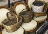 (LOT OF 6) BASKETRY GROUP INCL