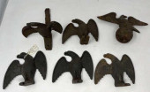 LOT OF (6) CAST IRON EAGLE / S