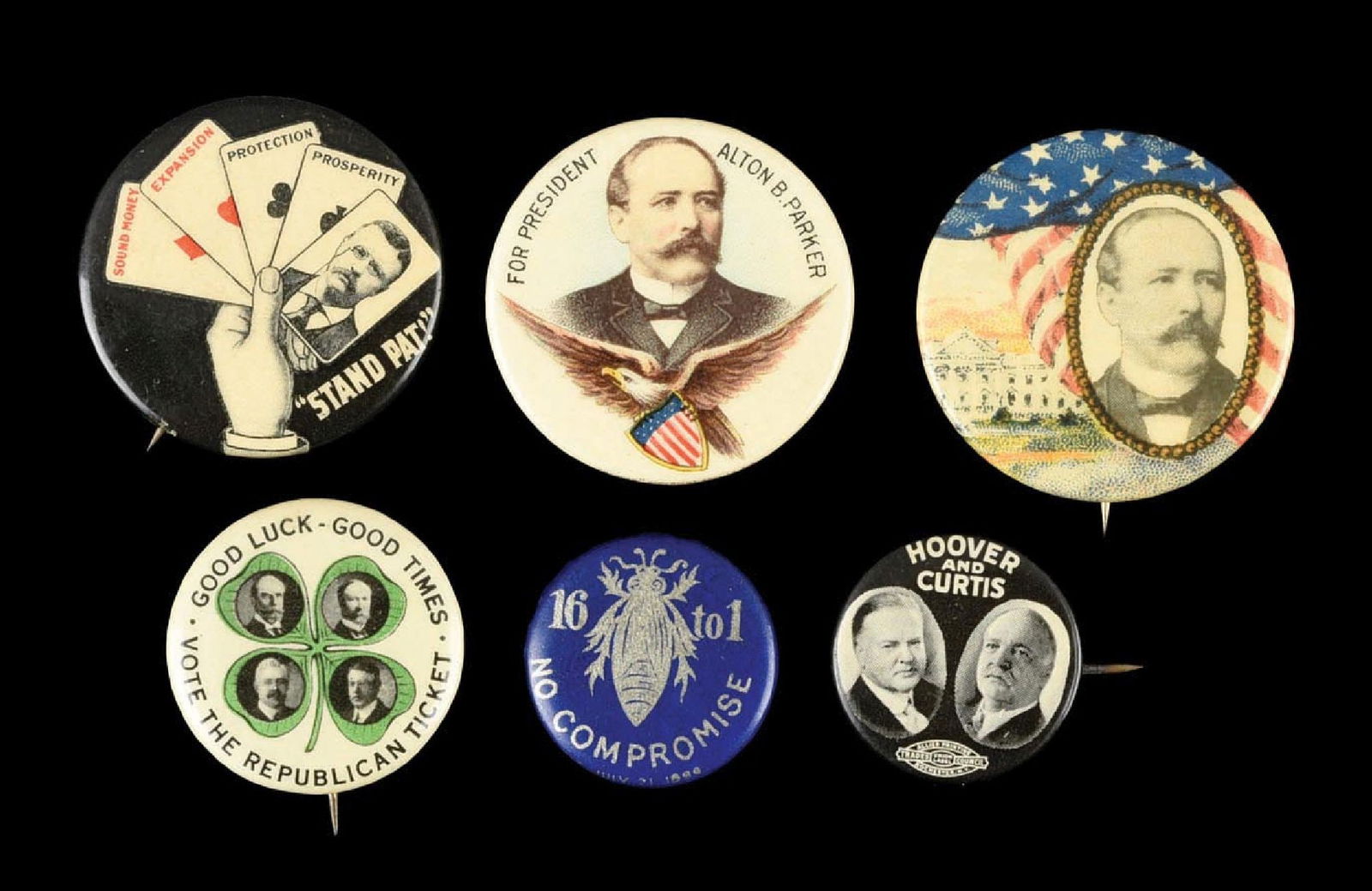 LOT OF 6: CELLULOID POLITICAL