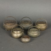(LOT OF 6) CHINESE BRASS HAND