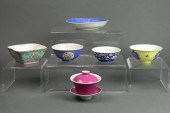 (LOT OF 6) CHINESE ENAMELED WA