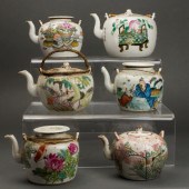 (LOT OF 6) CHINESE FAMILLE ROS
