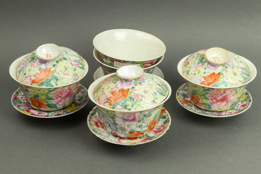 (LOT OF 6) CHINESE FAMILLE ROSE
