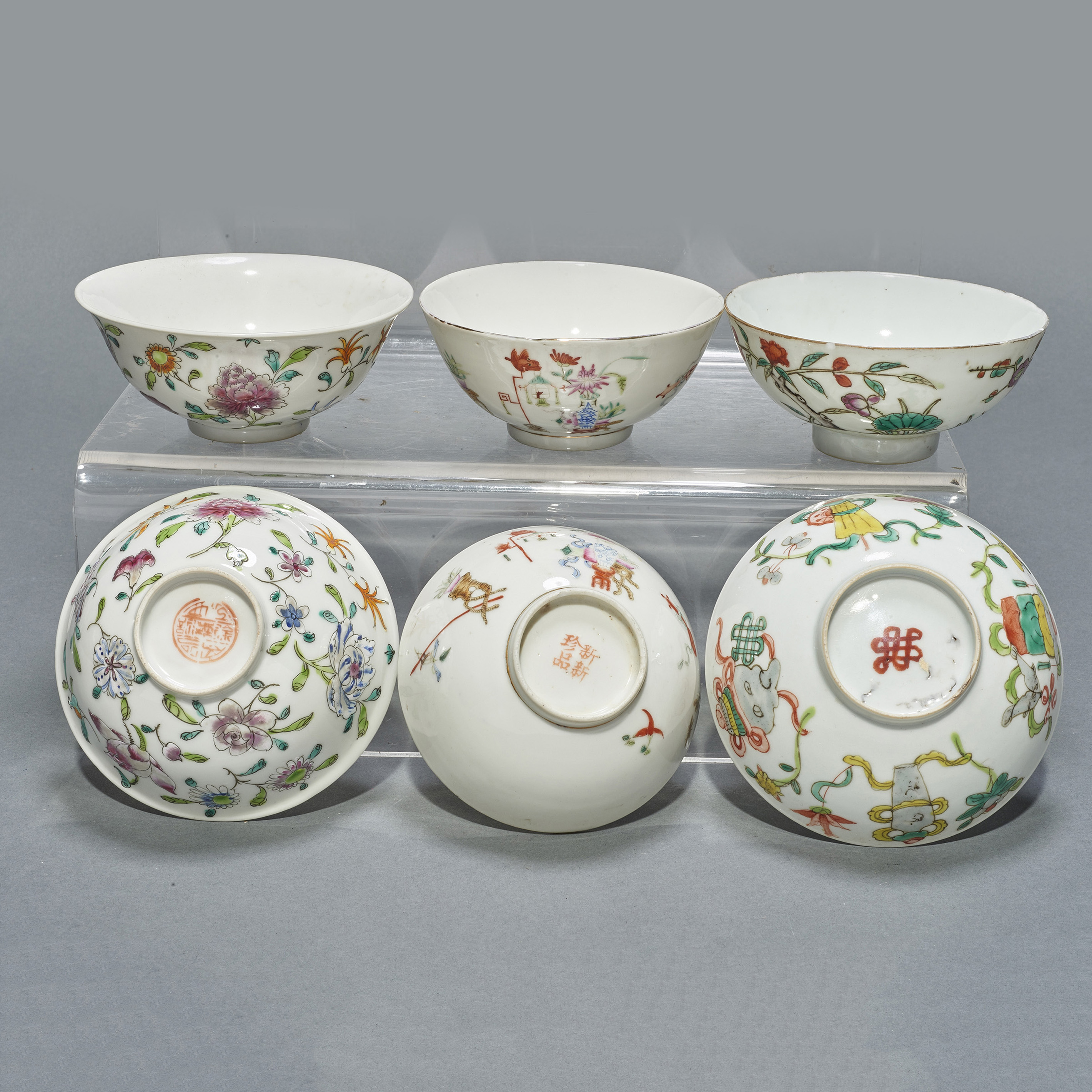(LOT OF 6) CHINESE FAMILLE ROSE