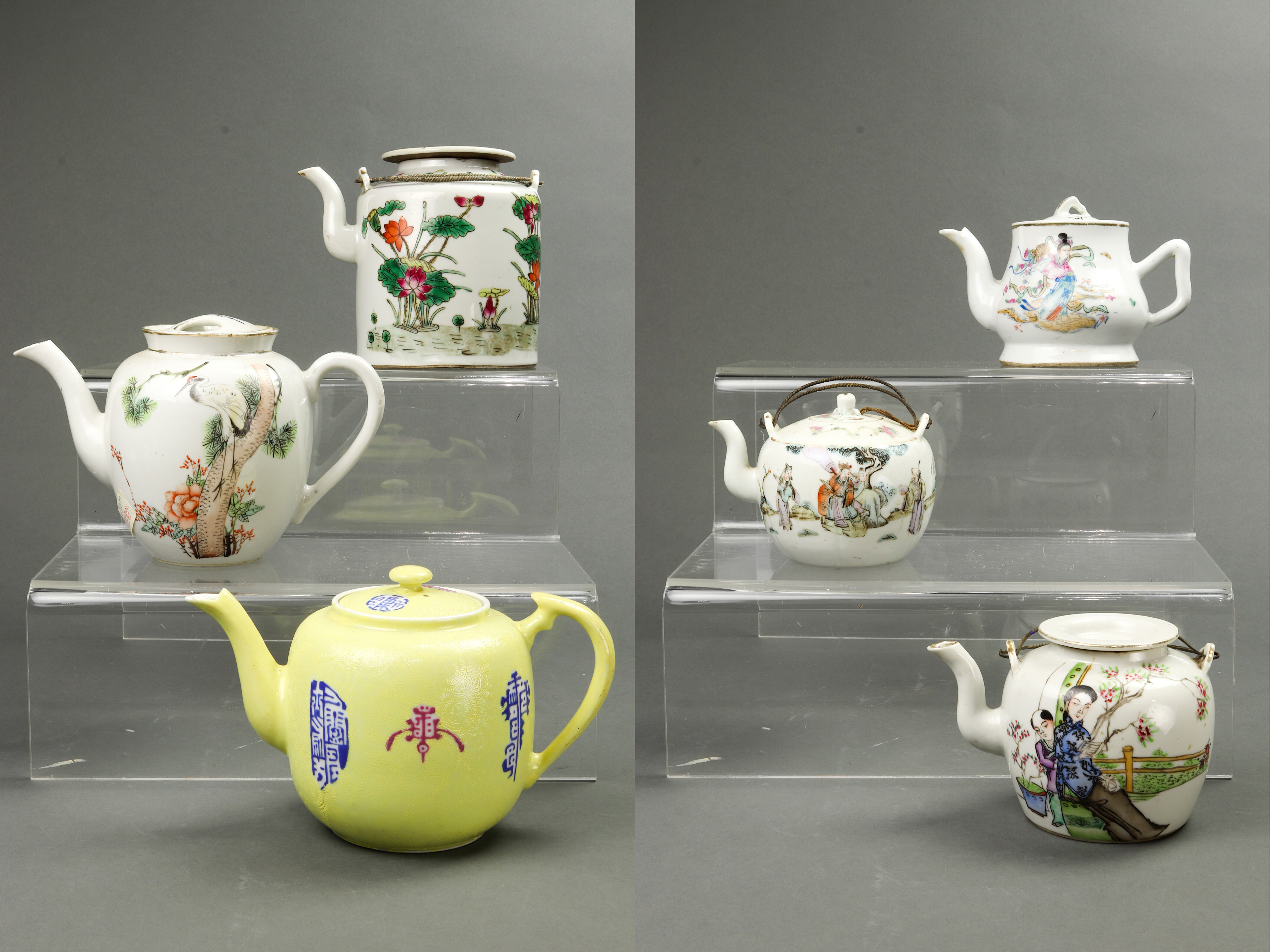 (LOT OF 6) CHINESE FAMILLE ROSE