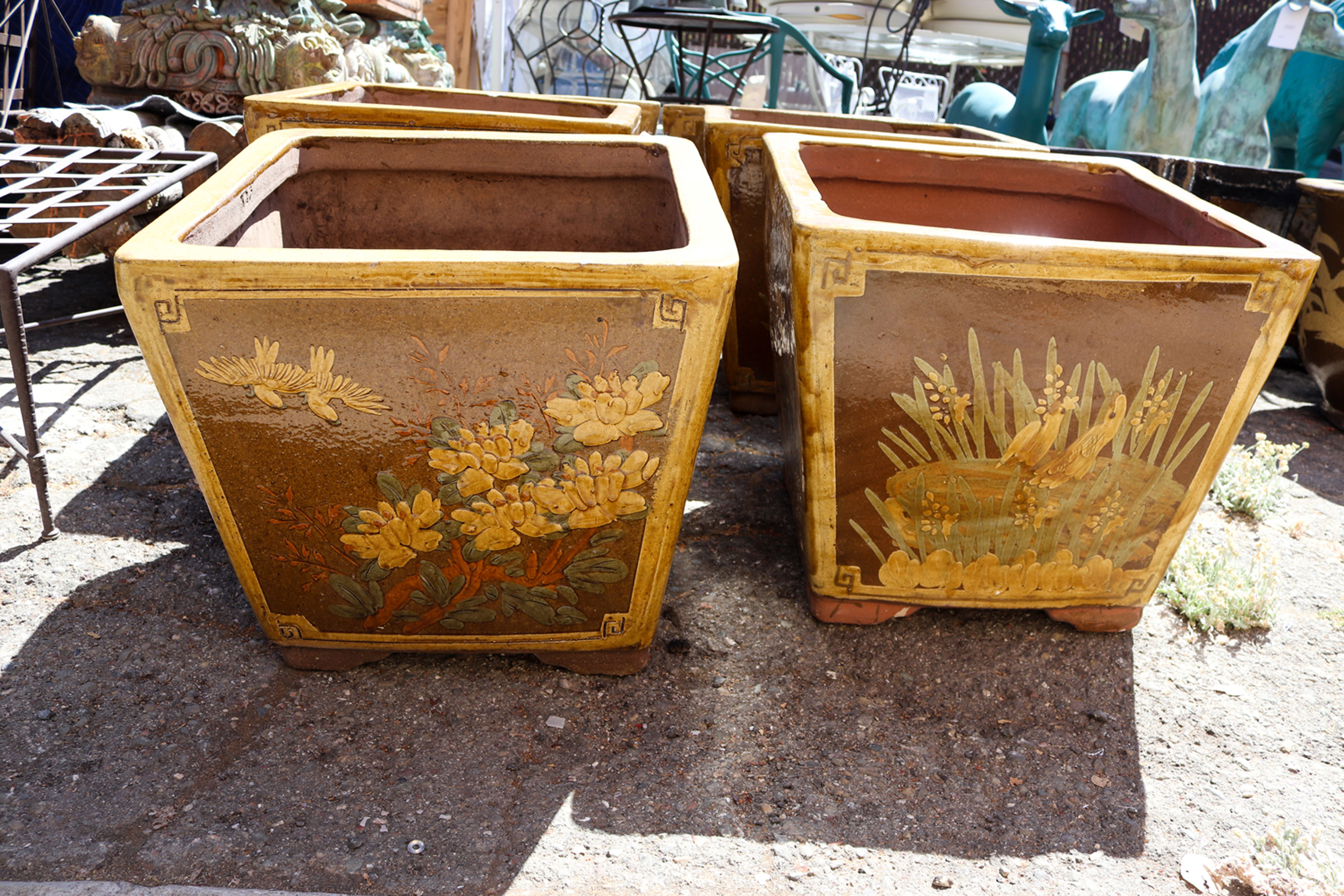 (LOT OF 6) CHINESE GLAZED POTTERY