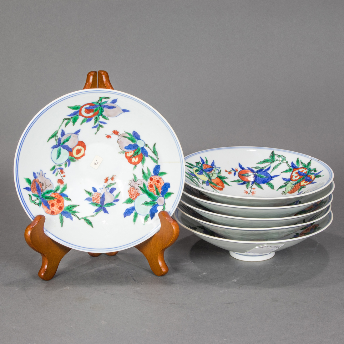 (LOT OF 6) CHINESE WUCAI 