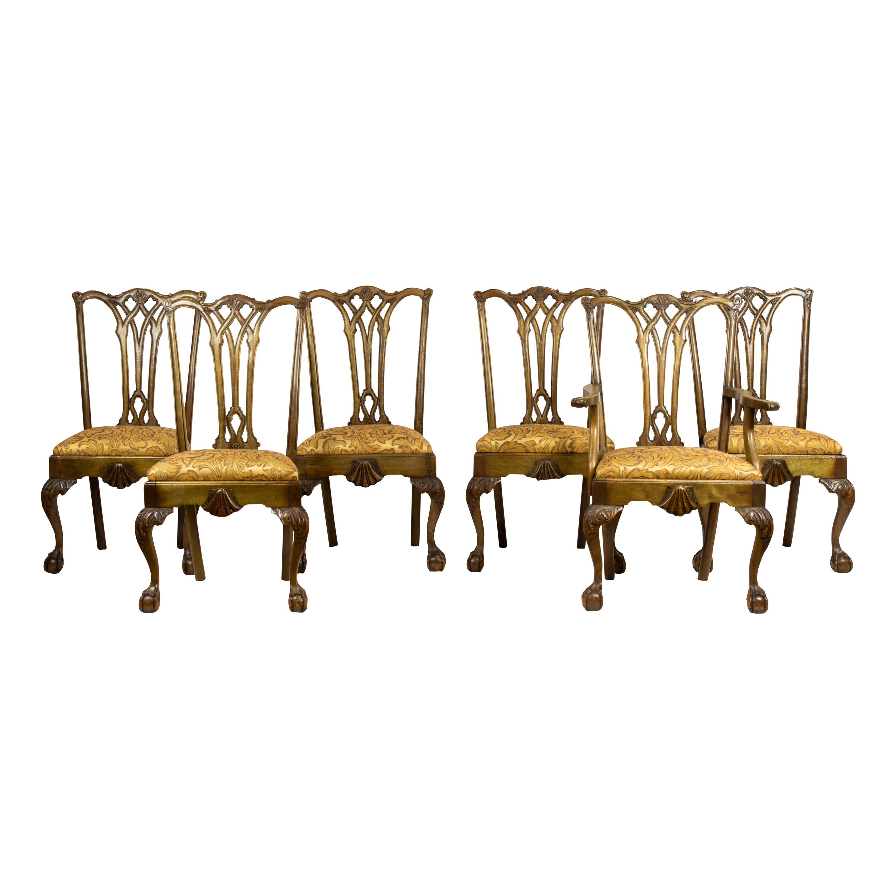 (LOT OF 6) CHIPPENDALE STYLE DINING