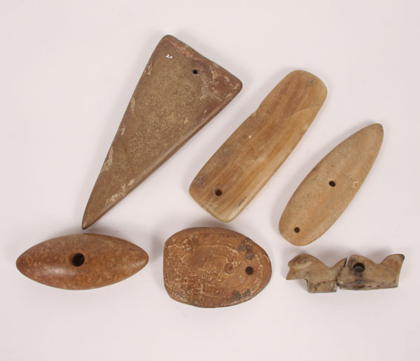 Lot of 6 contemporary drilled