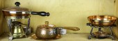(LOT OF 6) COPPER FONDUE POTS
