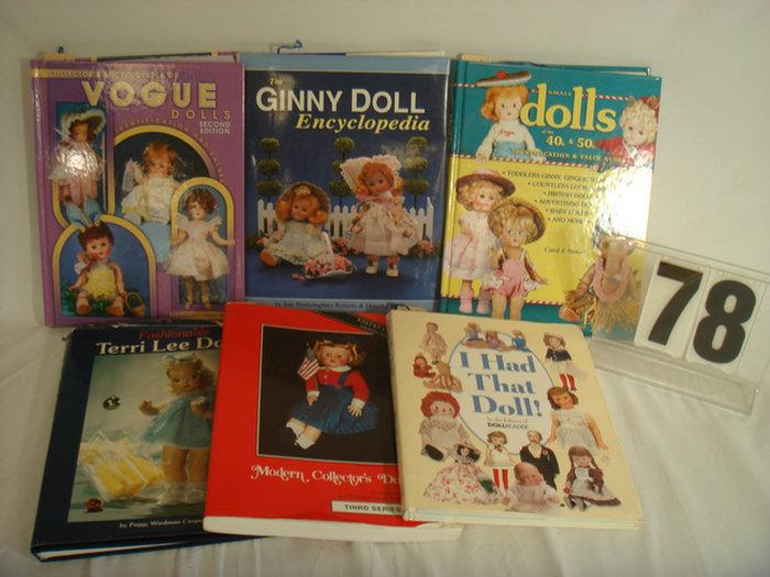 Lot of 6 doll reference books, some
