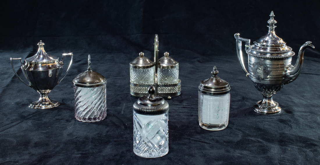 (LOT OF 6) ENGLISH AESTHETIC PLATED