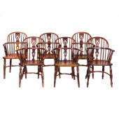 (LOT OF 6) ENGLISH WINDSOR ARM