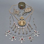 (LOT OF 6) ETHNIC GILT METAL O