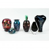 (LOT OF 6) FIVE STUDIO ART GLA