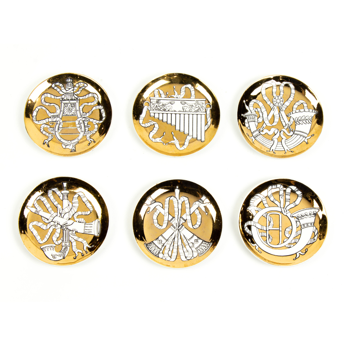 (LOT OF 6) FORNASETTI FOR BONWIT