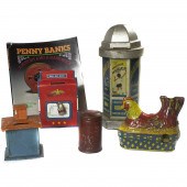 (LOT OF 6) FOUR NOVELTY PAINTE