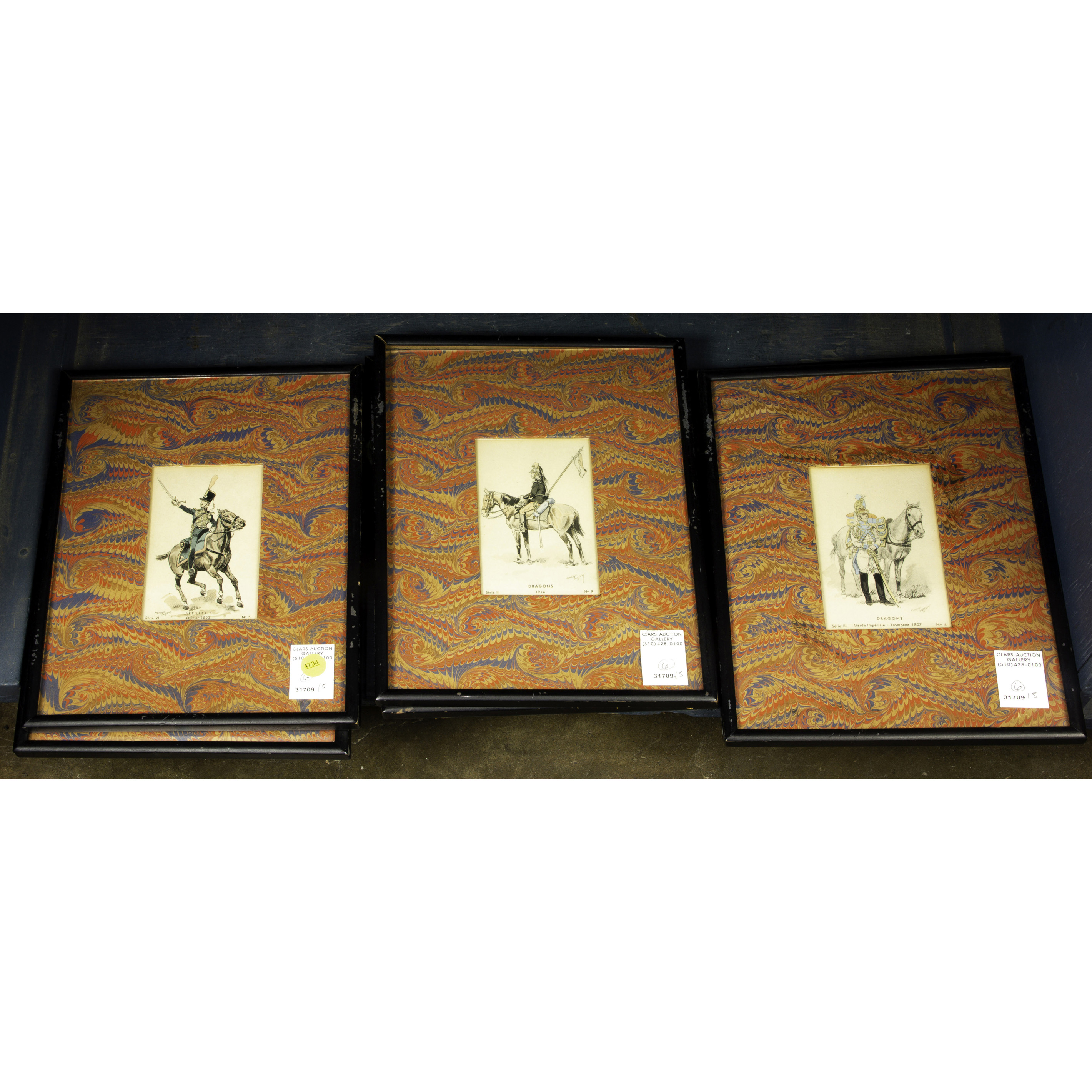 (LOT OF 6) FRAMED EUROPEAN MILITARY