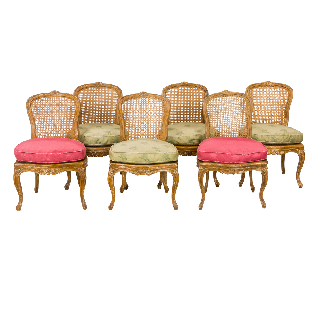 (LOT OF 6) FRENCH CANE BACK