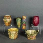 (LOT OF 6) GROUP OF WELLER POT