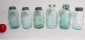 LOT OF 6 HALF GALLON MASON JAR