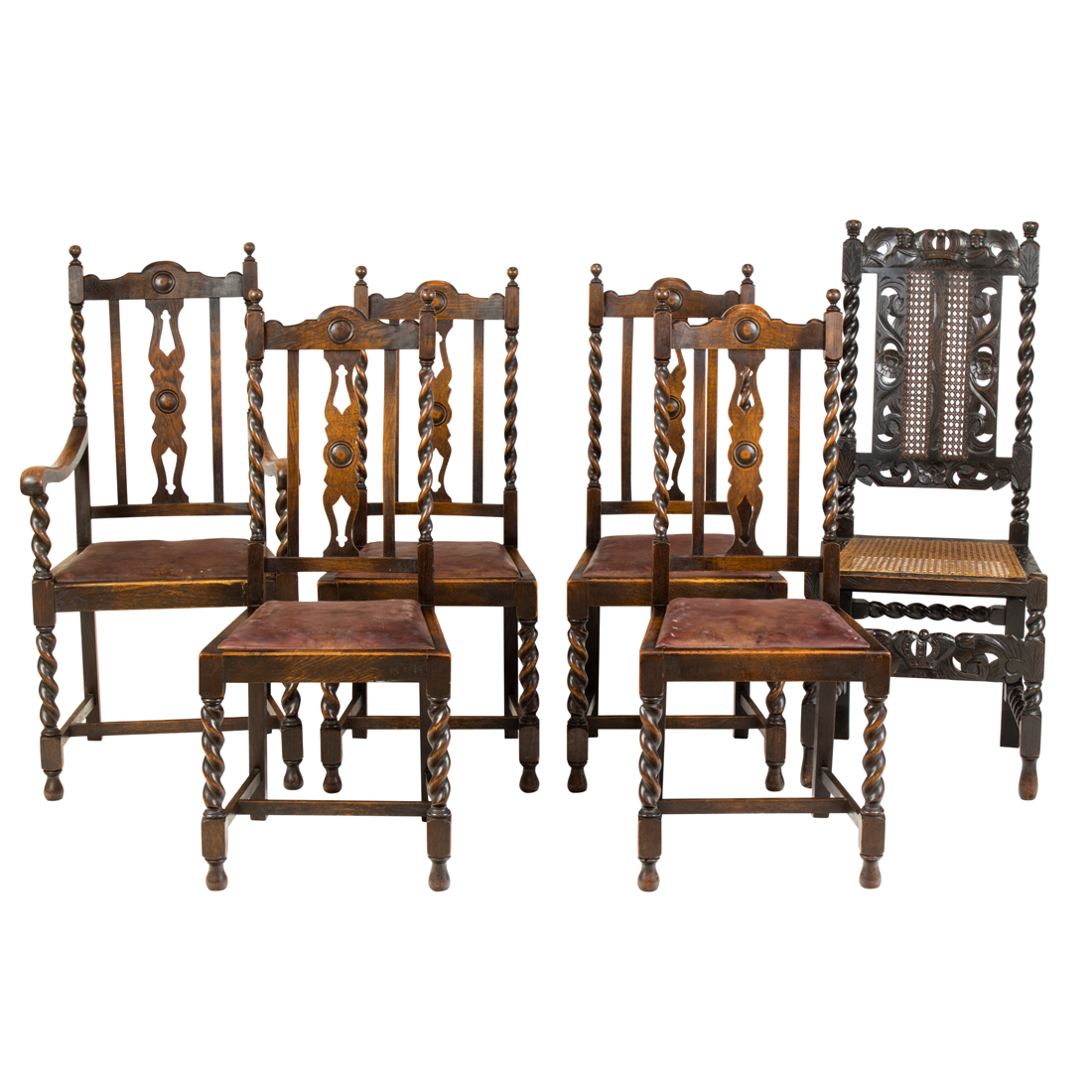(LOT OF 6) JACOBEAN STYLE