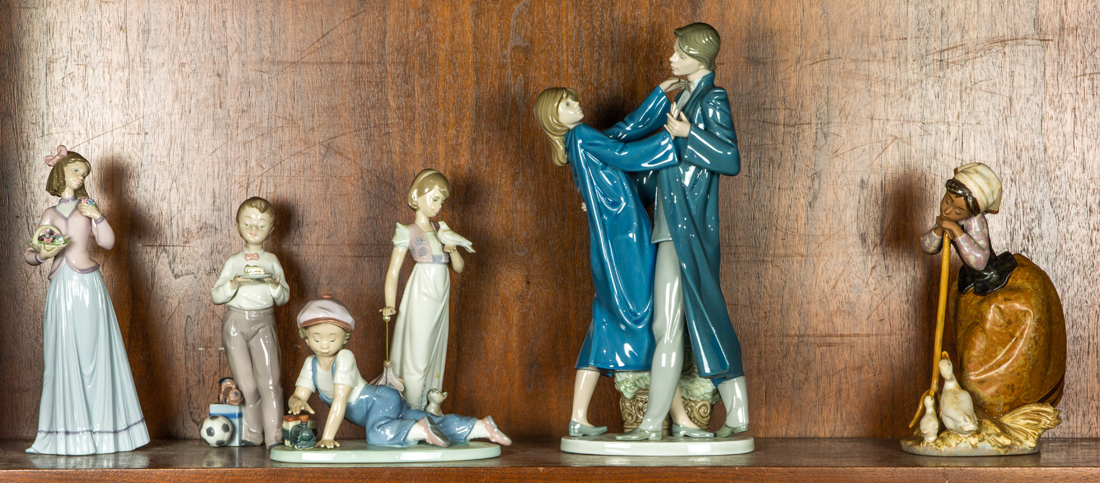 (LOT OF 6) LLADRO PORCELAIN FIGURES